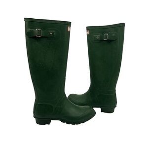 Hunter Huntress Green Wellington Uniroyal Rubber Wellies Boots Size 6 Women’s